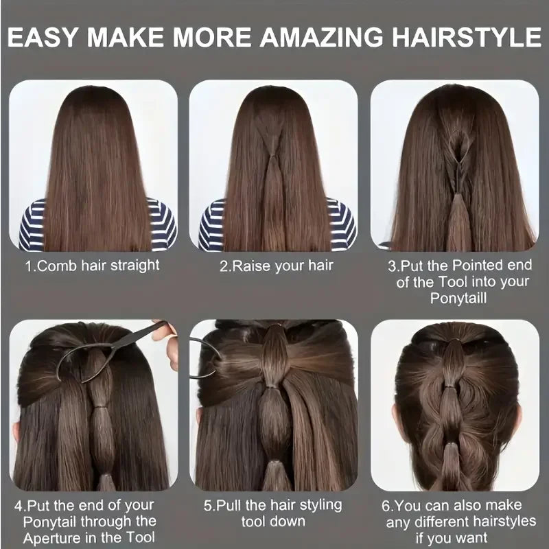 How to use topsy tail loop for a flipped ponytail in 6 steps