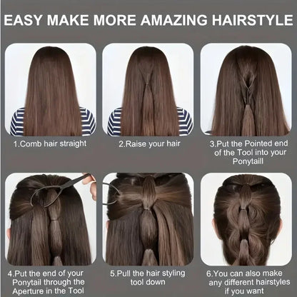 How to use topsy tail loop for a flipped ponytail in 6 steps